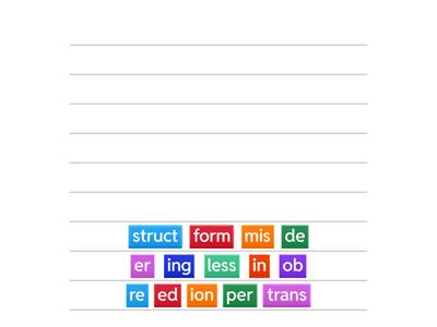 form and struct word tiles