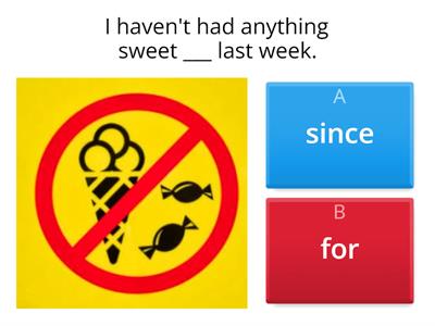 For vs. since - quiz