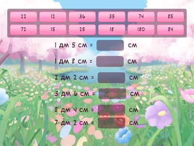 Единицы длины (см, дм)