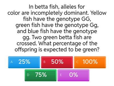 Incomplete Dominance and Codominance