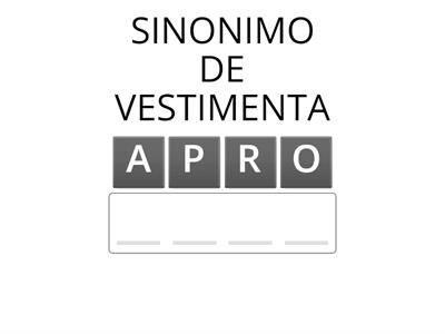 SINONIMOS Y ANTONIMOS anagrama