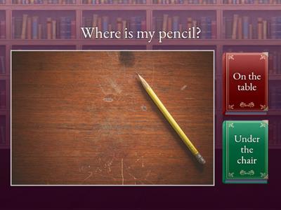 Prepositions in - on - under