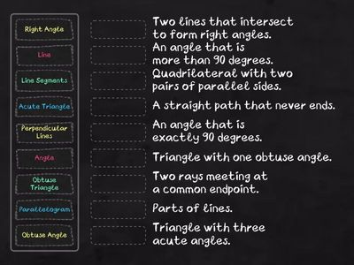 Geometry Terms Matching 