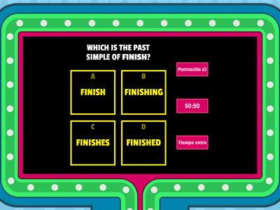 QUIZ SHOW, PAST SIMPLE REGULAR VERBS