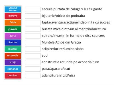 Vocabular-Piatra Pitigoiului