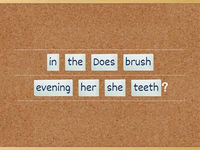 Present Tense - Unscramble