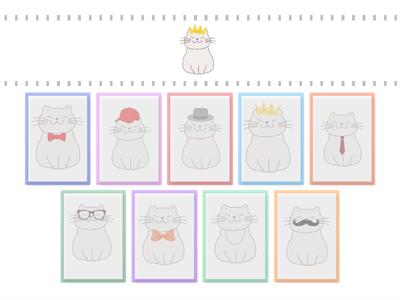 Гра для розвитку уваги. Знайди однакових котиків