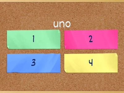 Spanish Numbers 0 - 10