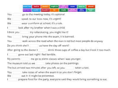 Modals of Obligation and Prohibition (A6)