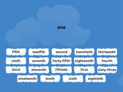 Ordinal numbers 1