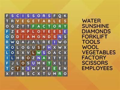 Resources Wordsearch