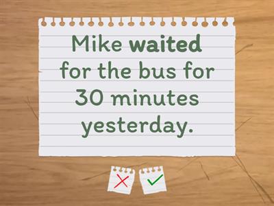 Negative past simple sentences