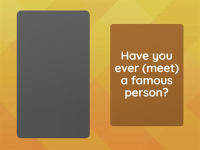 Present Perfect Conversation Questions