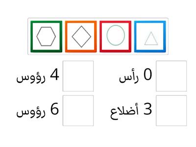  الاشكال المستوية : الأضلاع والرؤوس