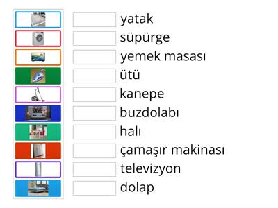 Yabancılara Türkçe Öğretimi ev Eşyaları