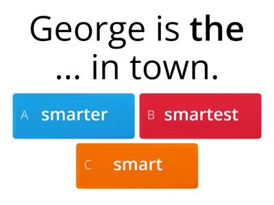 Comparatives and superlatives 