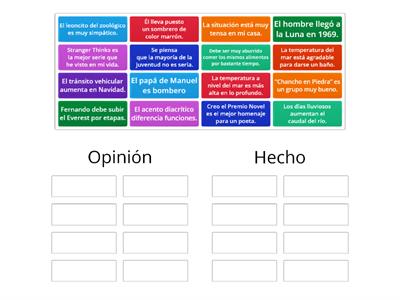 Hecho - opinión