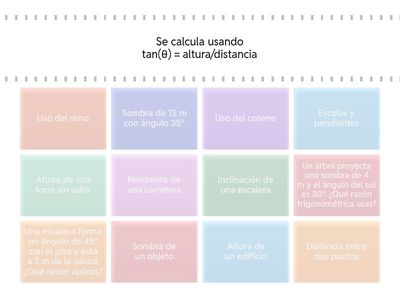 Aplicando la Trigonometría: Une las Parejas