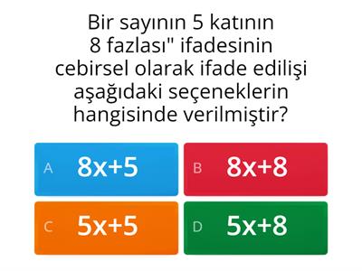 6.Sınıf/Cebirsel İfadeler 