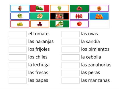 1.4 Las frutas y verduras