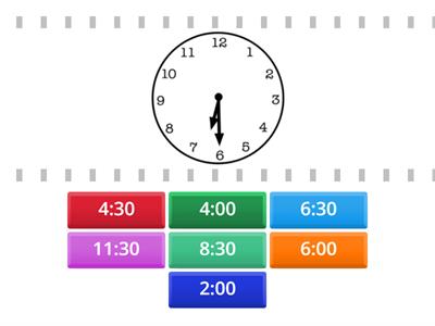 Telling Time to the Half Hour bibb 