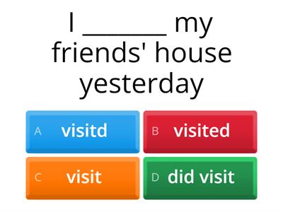 past simple postive regular irregular