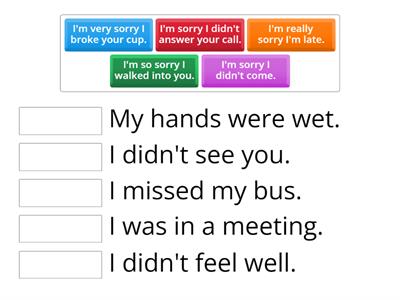 Saying excuse me and sorry