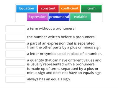 Algebra Words