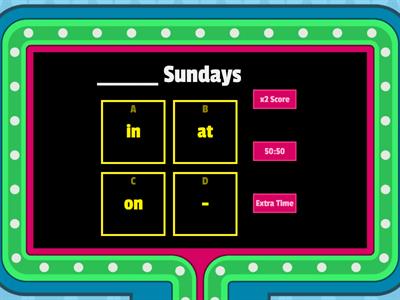 Prepositions of Time: in, at, on (Spotlight 6)