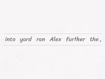 David - Sentence unjumble Lesson 10