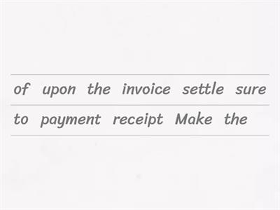 IV. Scrambled sentences