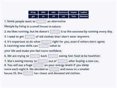 MINIMALISM_vocabulary consolidation