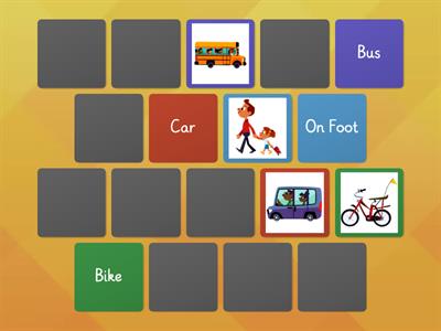 Transportation Memory Game