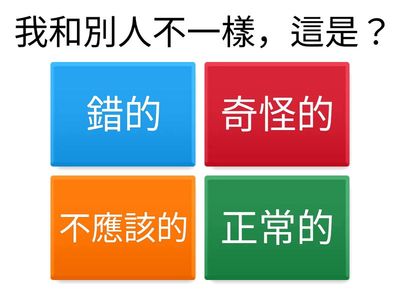 單元一：我和別人不一樣（自我認識與性別特質）
