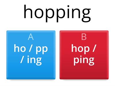 Double, drop, nothing syllable division