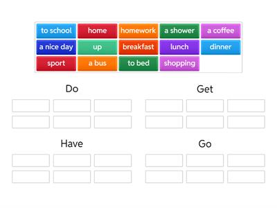 Phrasal Verbs: Do, Get, Have, Go