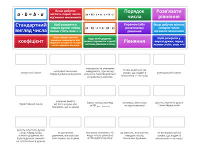 Властивості множення. Стандартний вигляд числа. Властивості рівнянь