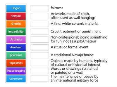 Match the words with the definitions