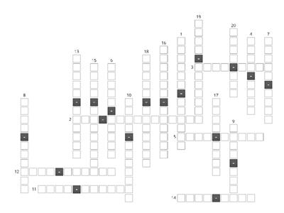 EC I3 M1 1B Compound Adjectives Crossword