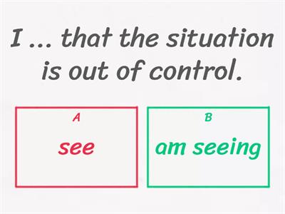 Stative or Dynamic verbs