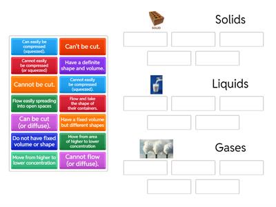  Properties of solids, liquids and gases 