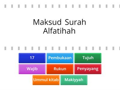 KEFAHAMAN SURAH AL FATIHAH 