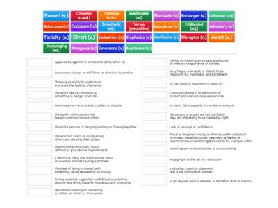 English 8- Q. 3 Vocabulary 