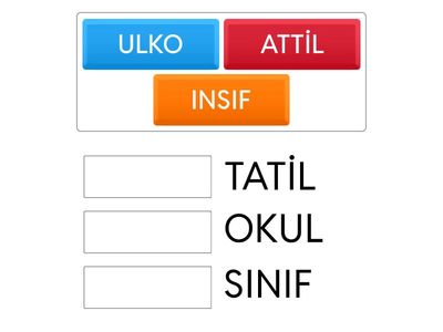 KELİMEYİ EŞLEŞTİR 