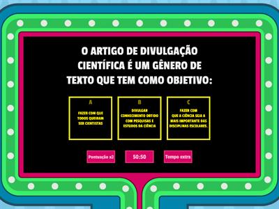 Artigo de Divulgação Científica