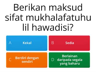 akidah tahun 3 kafa (mukhalafatuhu lil hawadisi) 