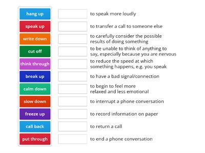 Telephone Phrasal Verbs