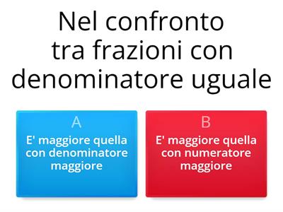 Confronto frazioni - osserva il denominatore