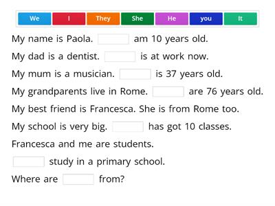  Personal pronouns