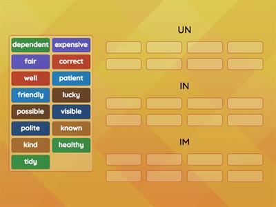 PREFIXES: IM-, IN-, UN-